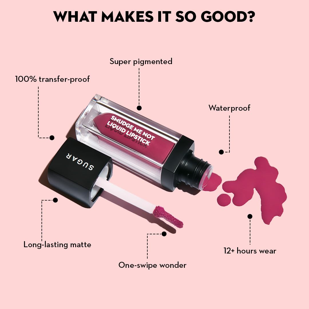 Sugar Cosmetics SUGAR Smudge Me Not Liquid Lipstick - 14 Teak Mystique - Image 3