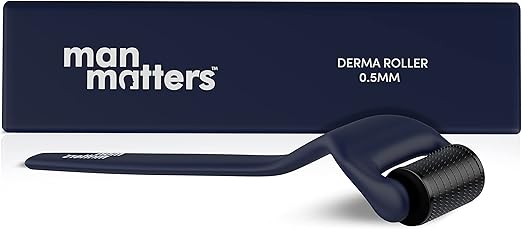 Man Matters Derma Roller with Disinfectant - 540 Micro 0.5mm Titanium Alloy Needles