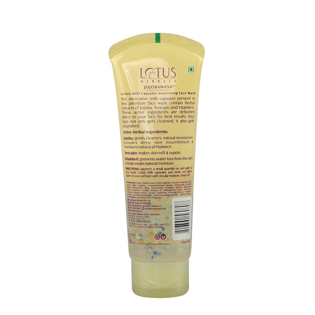 Lotus Herbal Face Wash with Jojobawash Active Capsules - 120 gm - Image 2