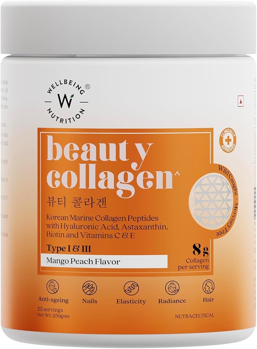 Wellbeing Nutrition Marine Collagen Peptides - Mango Peach, 250g - Image 4