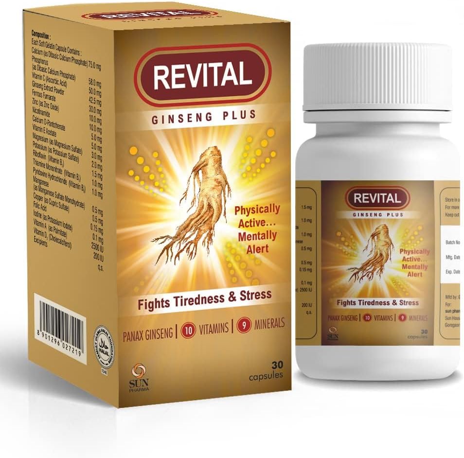 Revital Ginseng Plus Vitamins & Minerals Capsules - 30 Count - Image 3