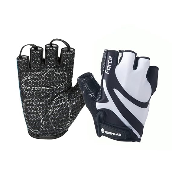 Burnlab Flex Gym Gloves - Weightlifting & Cycling - Soft Padding - Small