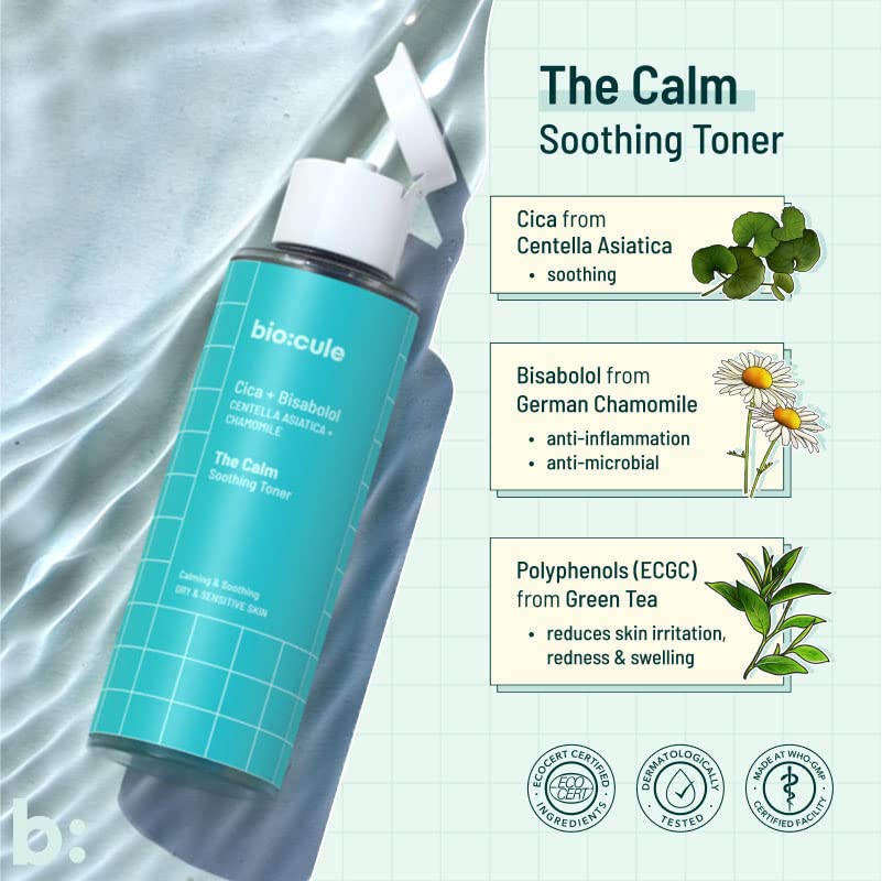 Biocule The Calm Soothing Toner with Cica & Bisabolol - 100ml - Image 4