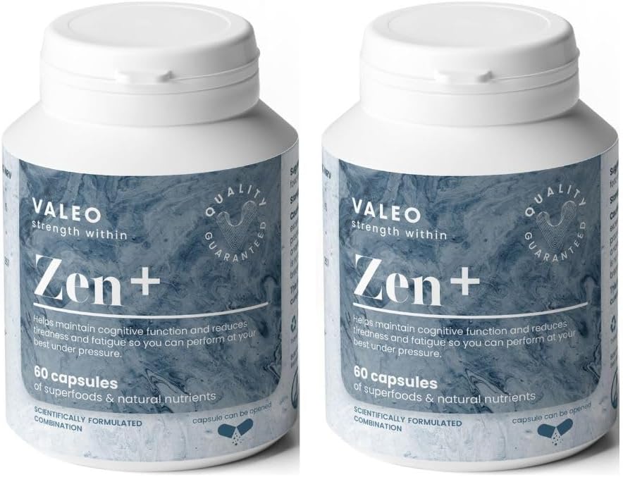 Valeo Zen+ Magnesium + Lβtheanine + Organic Saffron + B6 Pack of 2