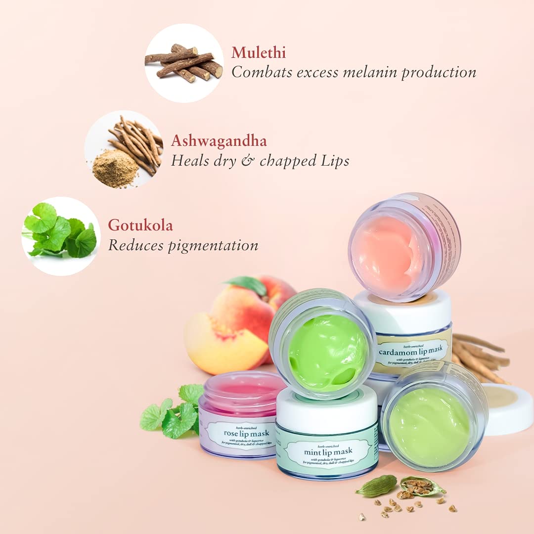 Just Herbs Ayurvedic & Vegan Peach Lip Scrub & Mask Duo for Chapped & Pigmented Lips, 30G - Image 5