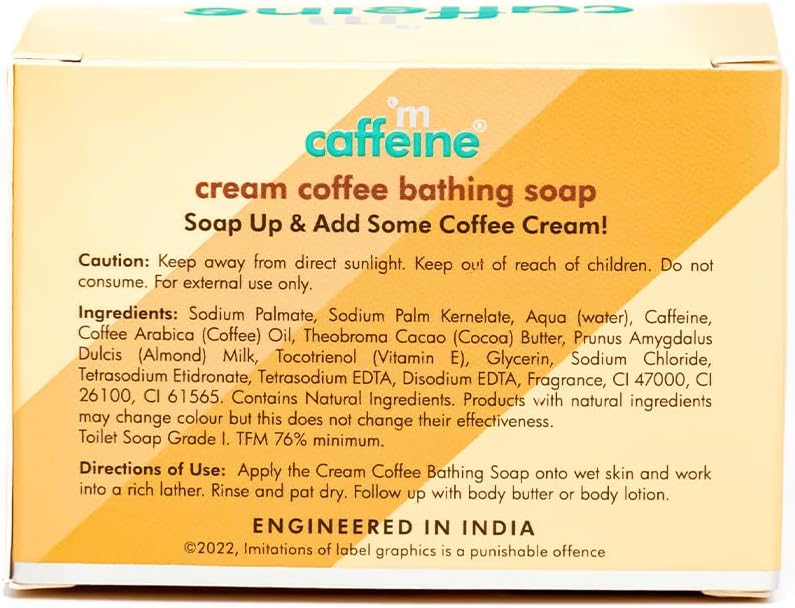 mCaffeine Cream Coffee Bathing Bar - Body Care, 100g - Image 5