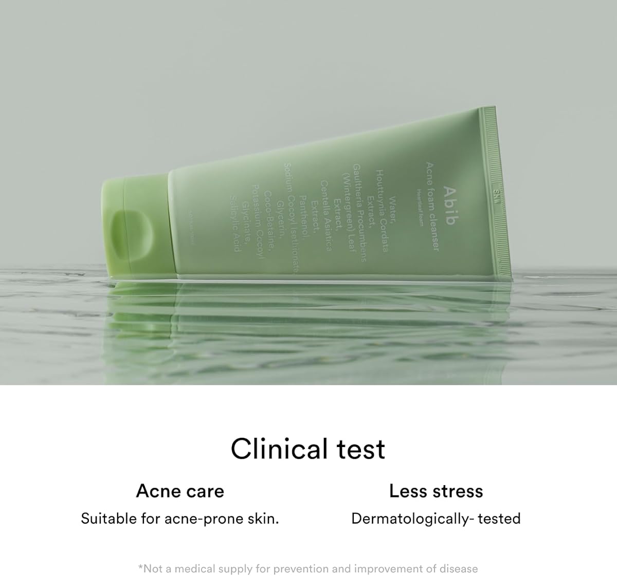 Abib Acne Heartleaf Foam Cleanser - Salicylic Acid & Heartleaf - 150ml - Image 3