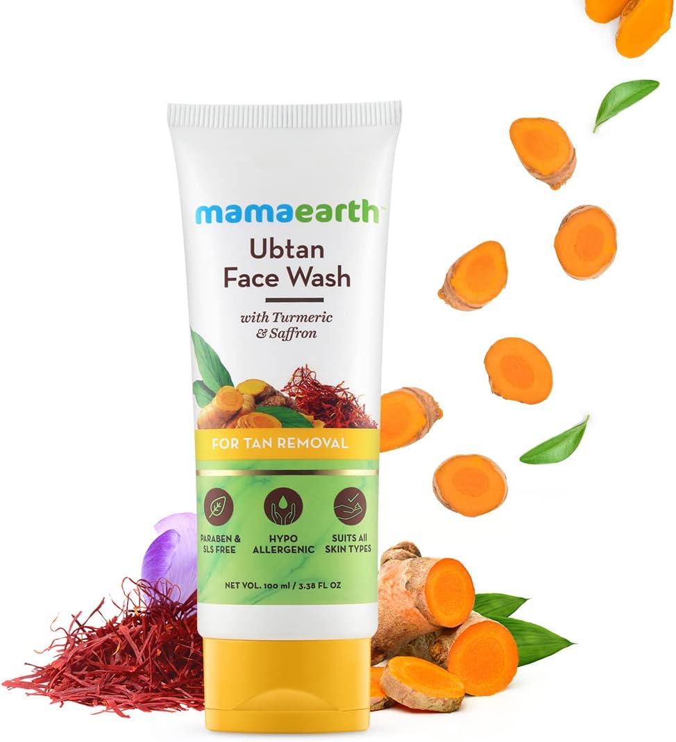 Mamaearth Ubtan Face Wash for Tan Removal with Turmeric & Saffron - 100ml - Image 2