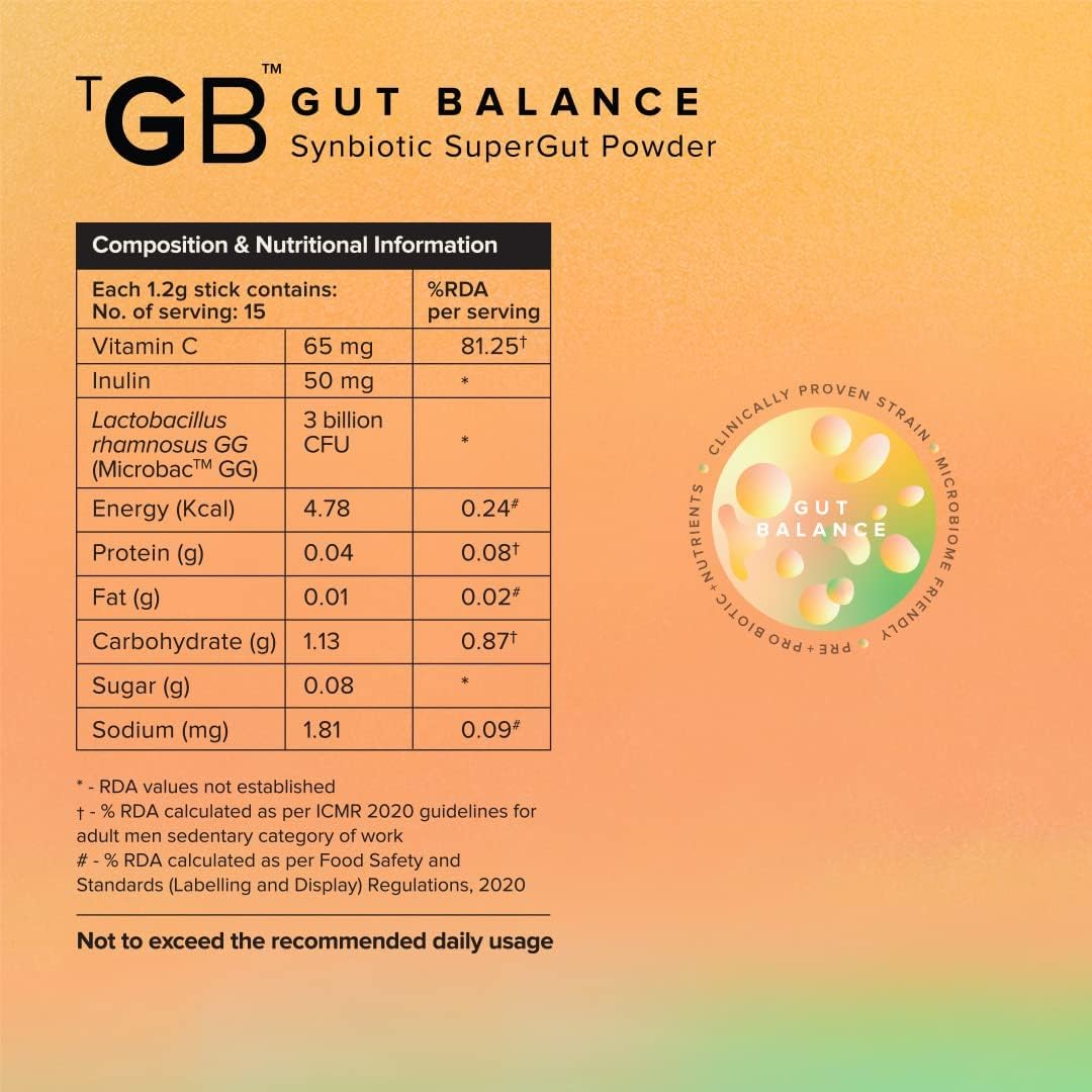 The Good Bug Gut Balance SuperGut Stick - Probiotics, Inulin & Vitamin C - 30 Days (Pack of 3) - Image 5