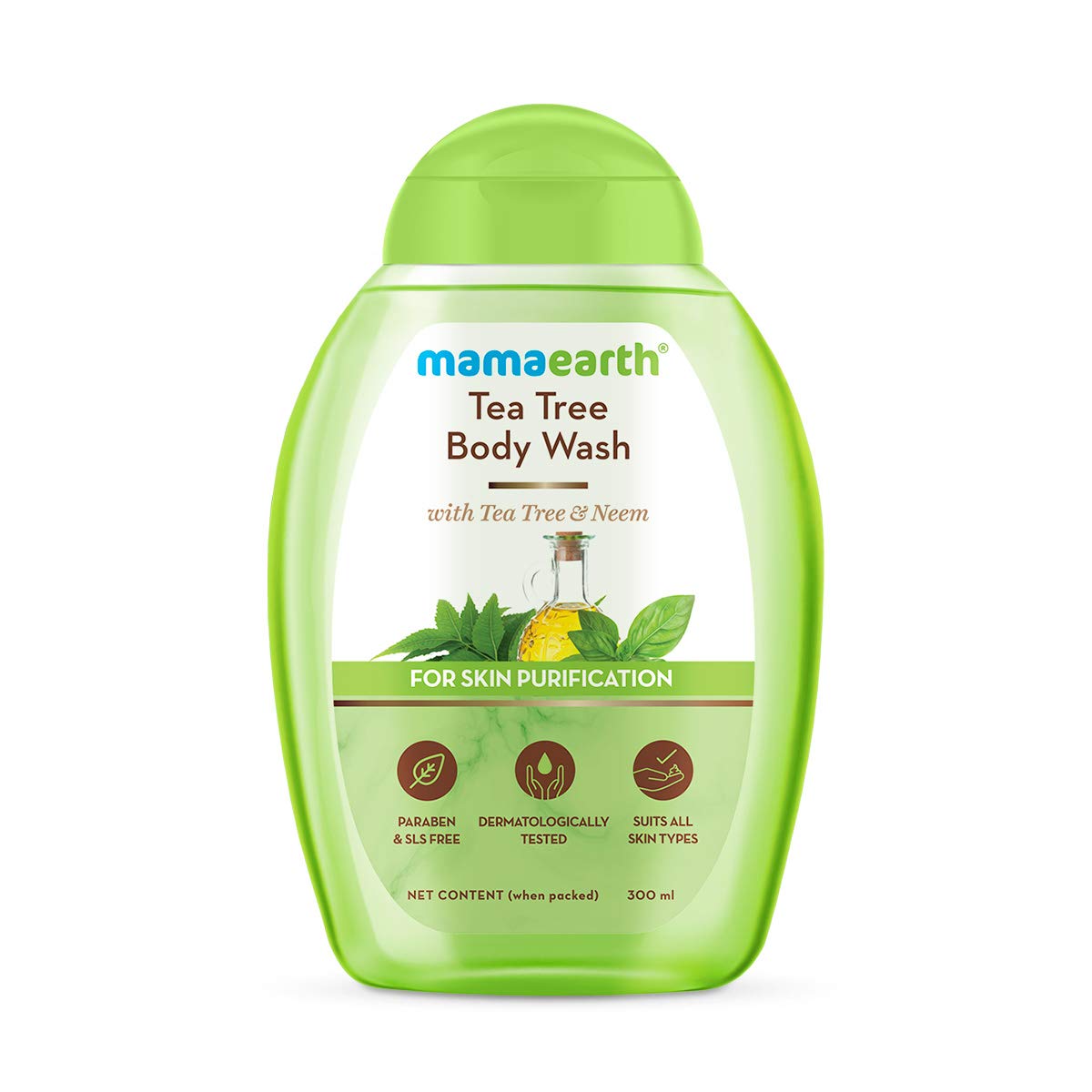 Mamaearth Tea Tree Body Wash - Refreshing Cleanser, 300 ml
