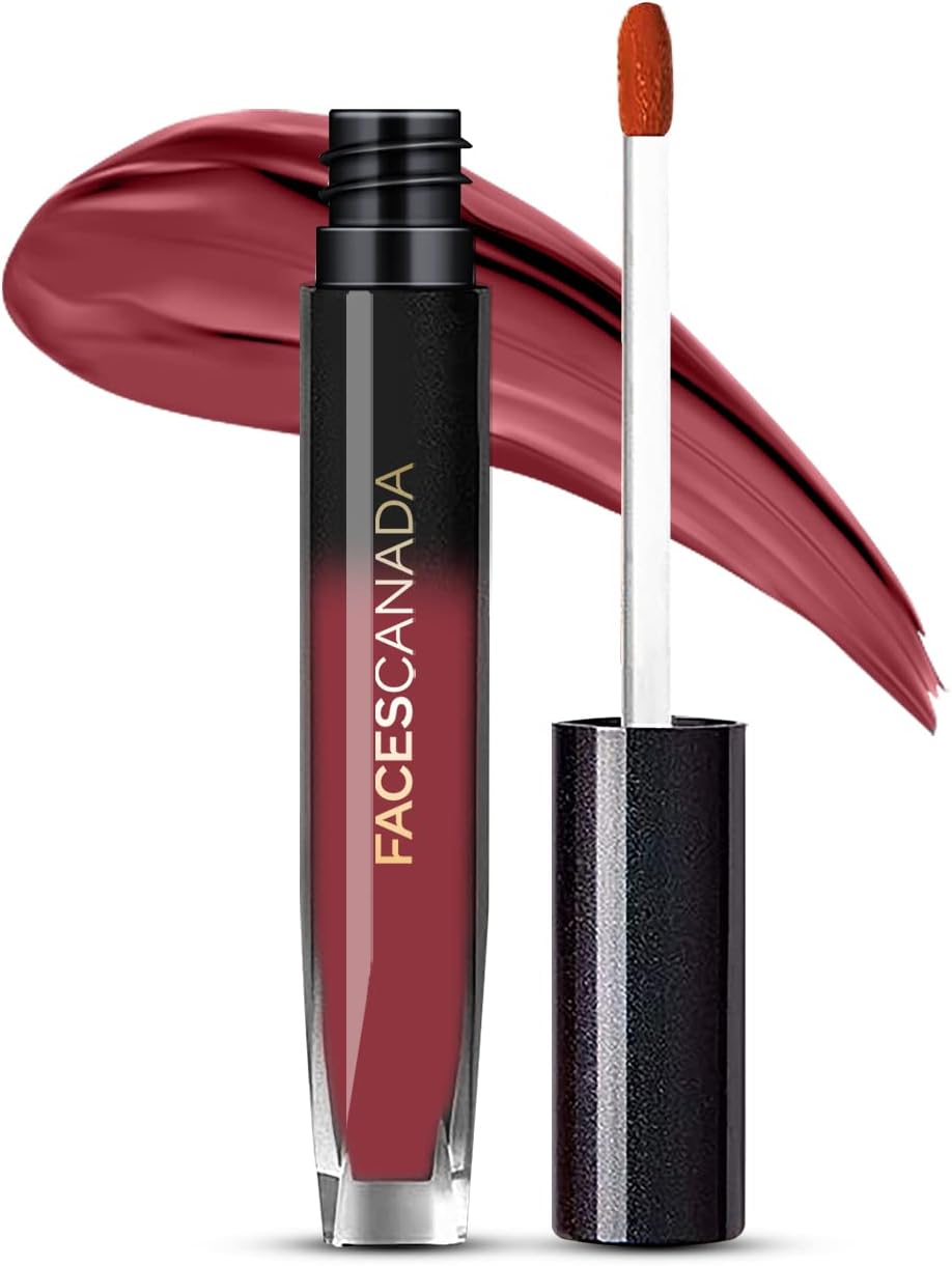 Faces Canada Comfy Silk Liquid Lip Colour - Elegant Maroon 08, 5ml