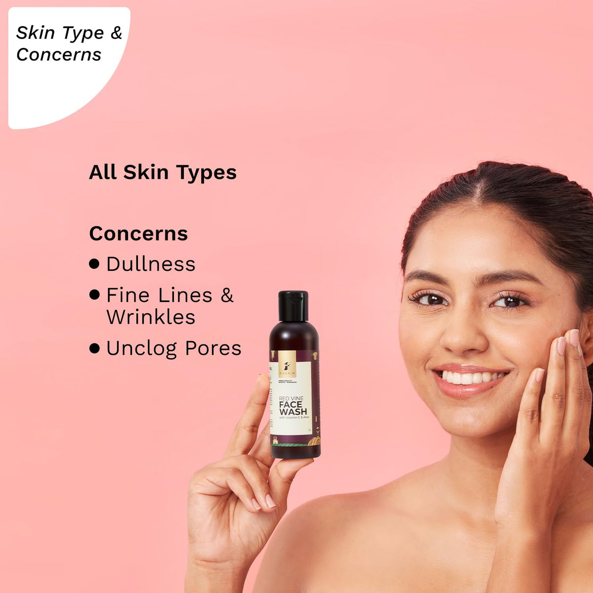 Pilgrim Face Cleanser with Red Vine & Vitamin C, 100ml - Image 7
