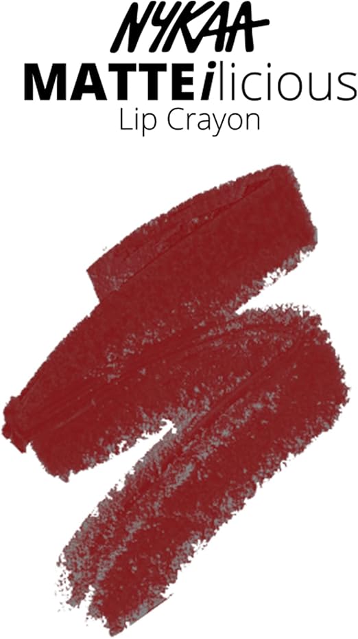 Nykaa Matteilicious Lip Crayon Perfect Plum 02 - 2.8g - Image 2