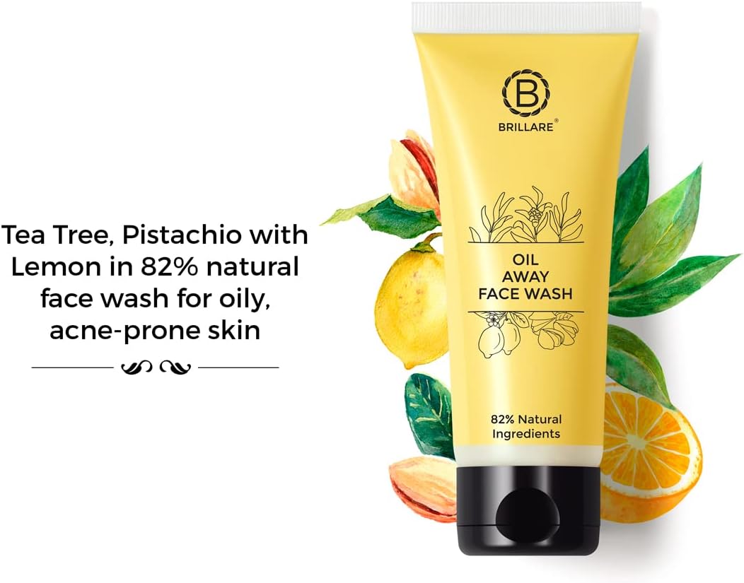 Brillaire Oil Away Face Wash with Tea Tree & Turmeric, 100ml - Image 2