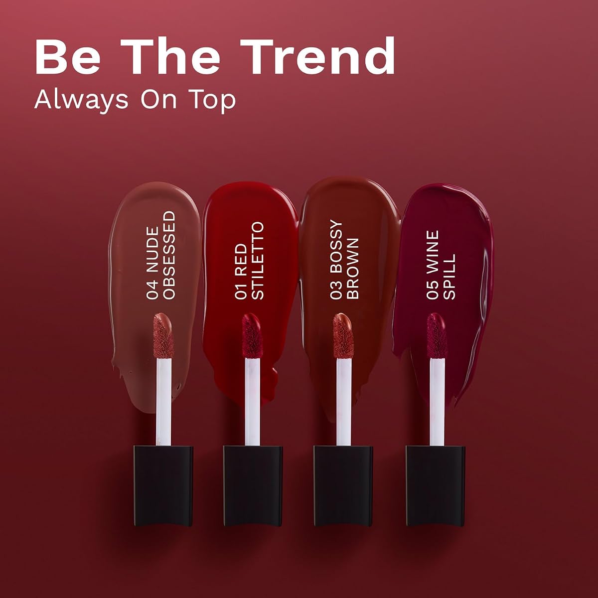 Pilgrim Matte Mini Liquid Lipstick - Spanish Squalane, Hydrating - 4 x 4ml Pack - Image 2