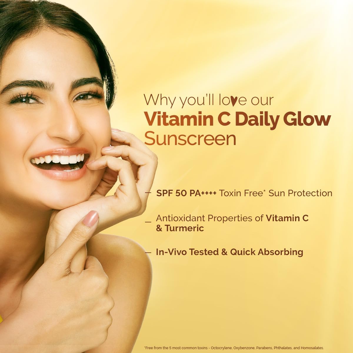 Mamaearth Vitamin C Daily Glow Sunscreen with SPF 50 PA++++ - 80g - Image 3