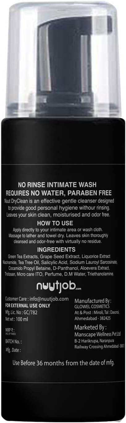Nuutjob Nuut Clean No Rinse Intimate Wash - 100 ml - Image 2
