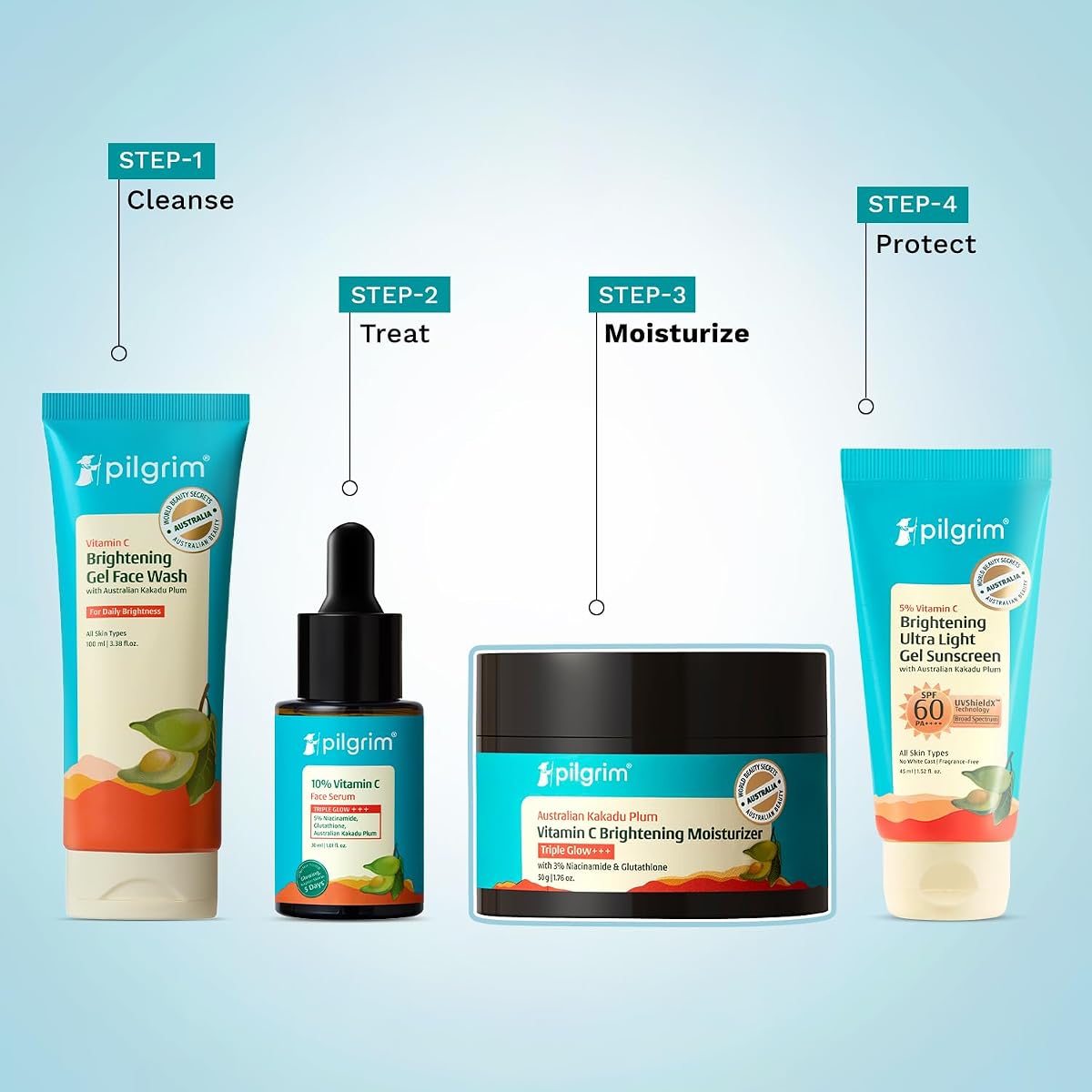 Pilgrim Face Moisturiser with Kakadu Plum & Vitamin C - 50g - Image 7