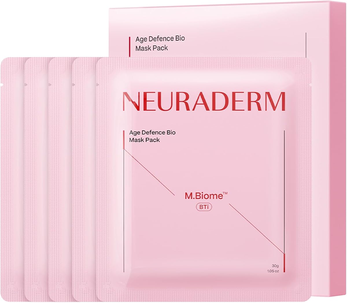 Neuraderm Age Defence Facial Sheet Mask - Lifting Peptide M.Biome-BTi - Pack of 5