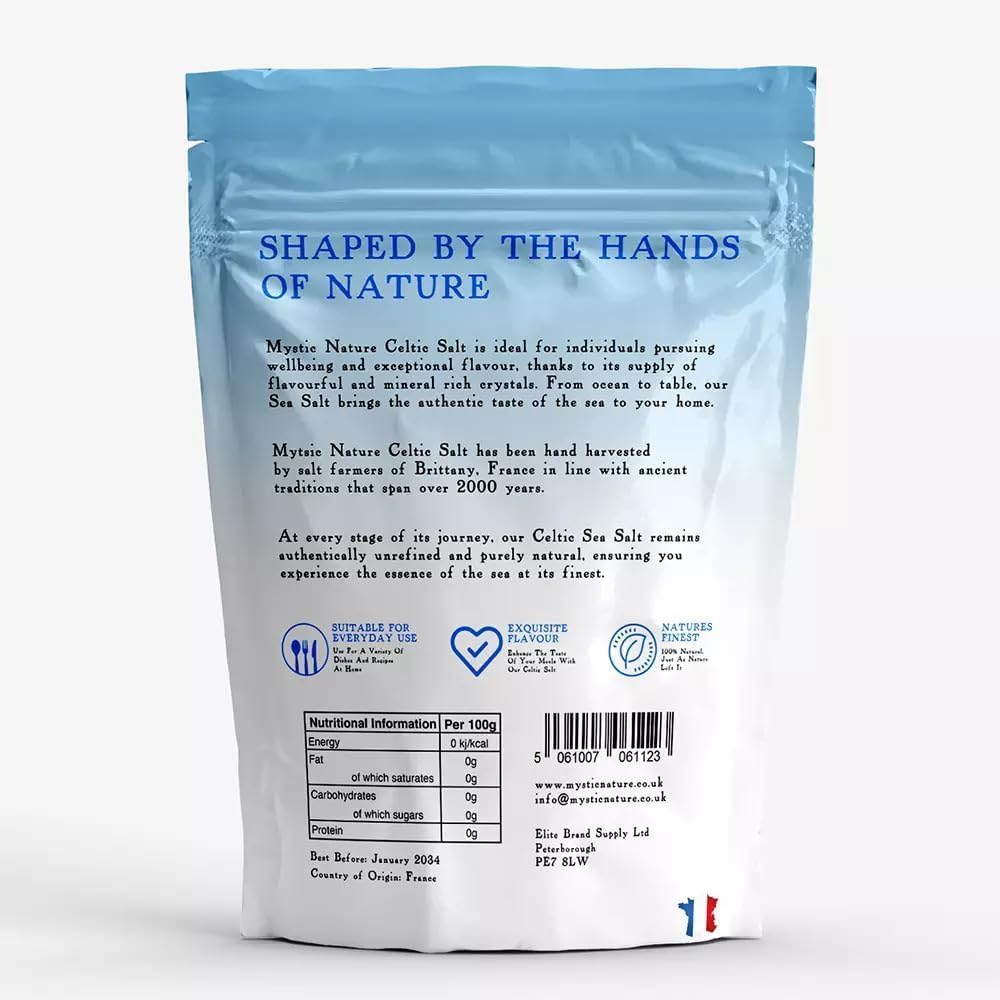 Mystic Nature Celtic Sea Salt - 100% Natural Unrefined, 500g - Image 2