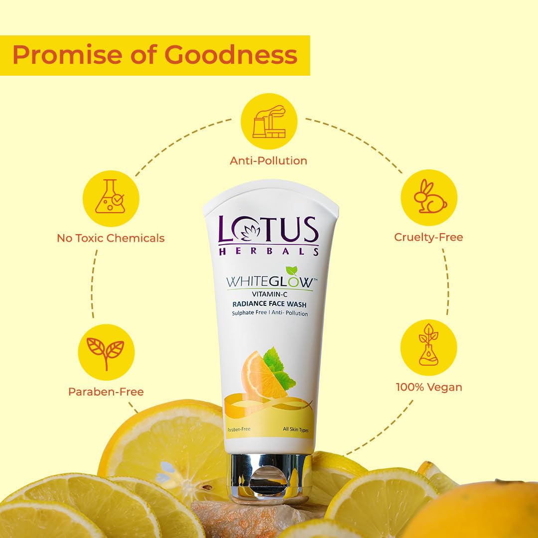 Lotus Herbals White Glow Vitamin C Radiance Face Wash - 100g - Image 4
