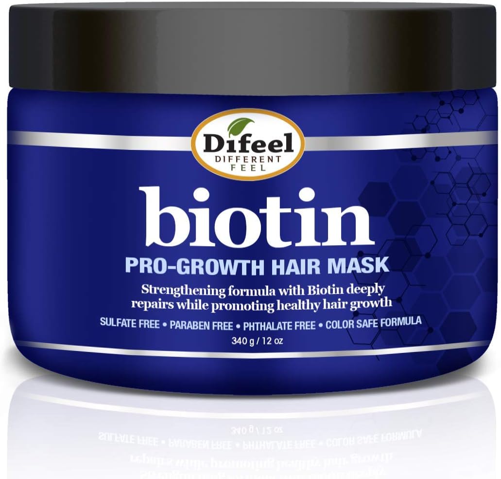 Difeel Biotin Pro-Growth Hair Mask - 340g, Deep Conditioning Treatment