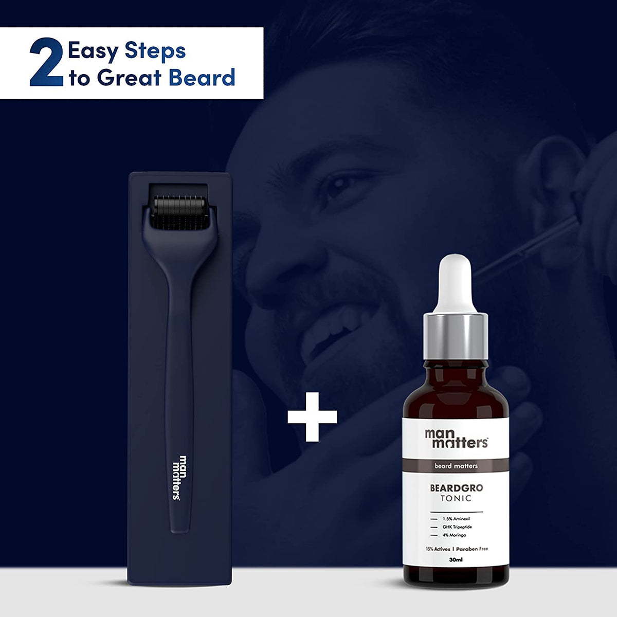 Man Matters Derma Roller with Disinfectant - 540 Micro 0.5mm Titanium Alloy Needles - Image 6