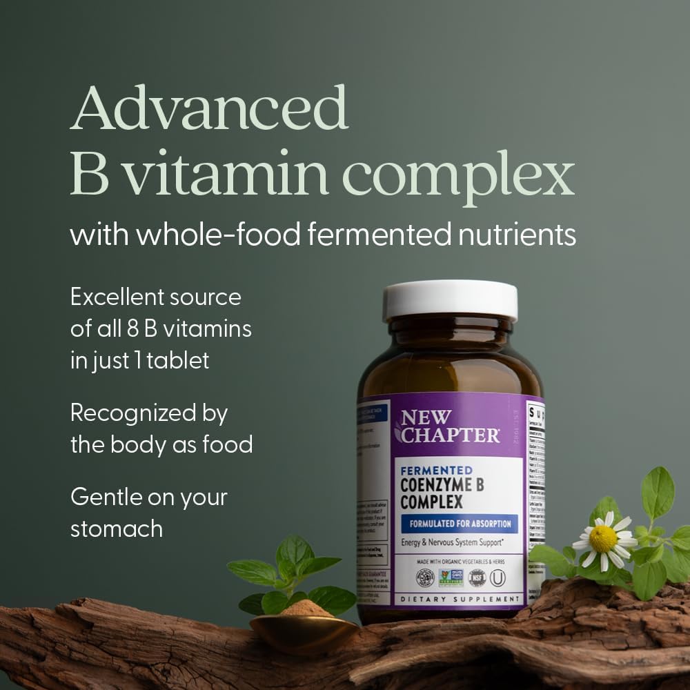 New Chapter Fermented Vitamin B Complex Capsules, 30 Count - Image 3