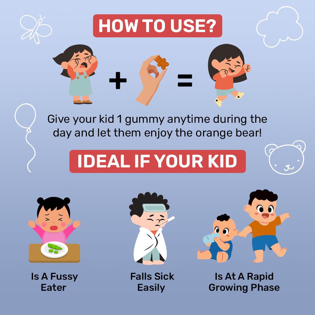 What's Up Multivitamin Gummies for Kids - 30 Days Pack (Ages 5-17)