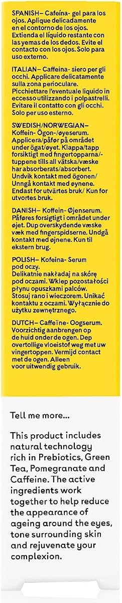Q+A Caffeine Eye Serum - Infused with Caffeine, Green Tea & Pomegranate - 15ml - Image 8