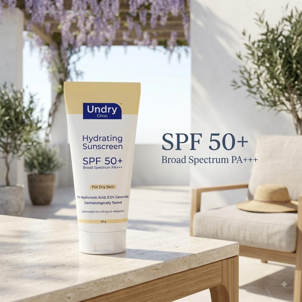 Undry Hydrating Gel Sunscreen SPF 50+ with Hyaluronic Acid & Ceramide - 50g - Image 7