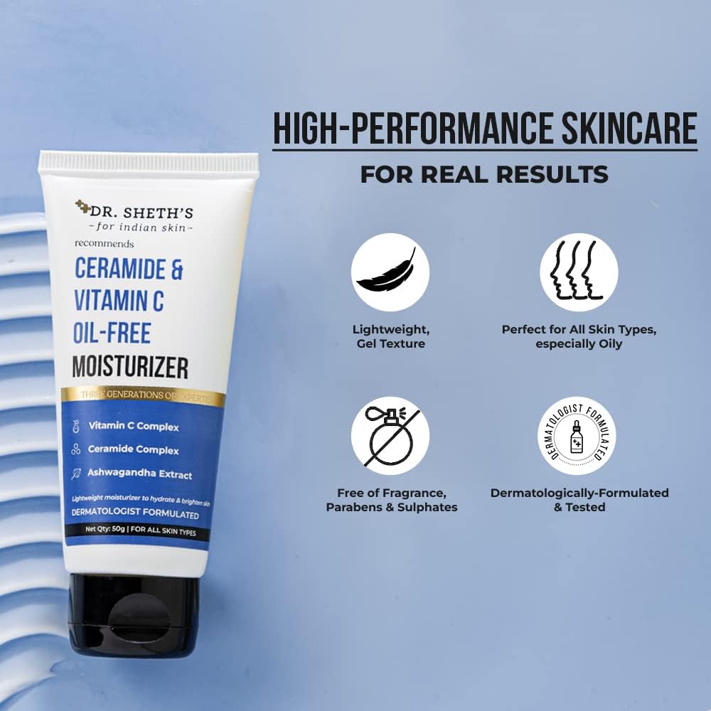 Dr. Sheth's Ceramide And Vitamin C Oil-free Face Moisturizer, 50Gm - Image 4