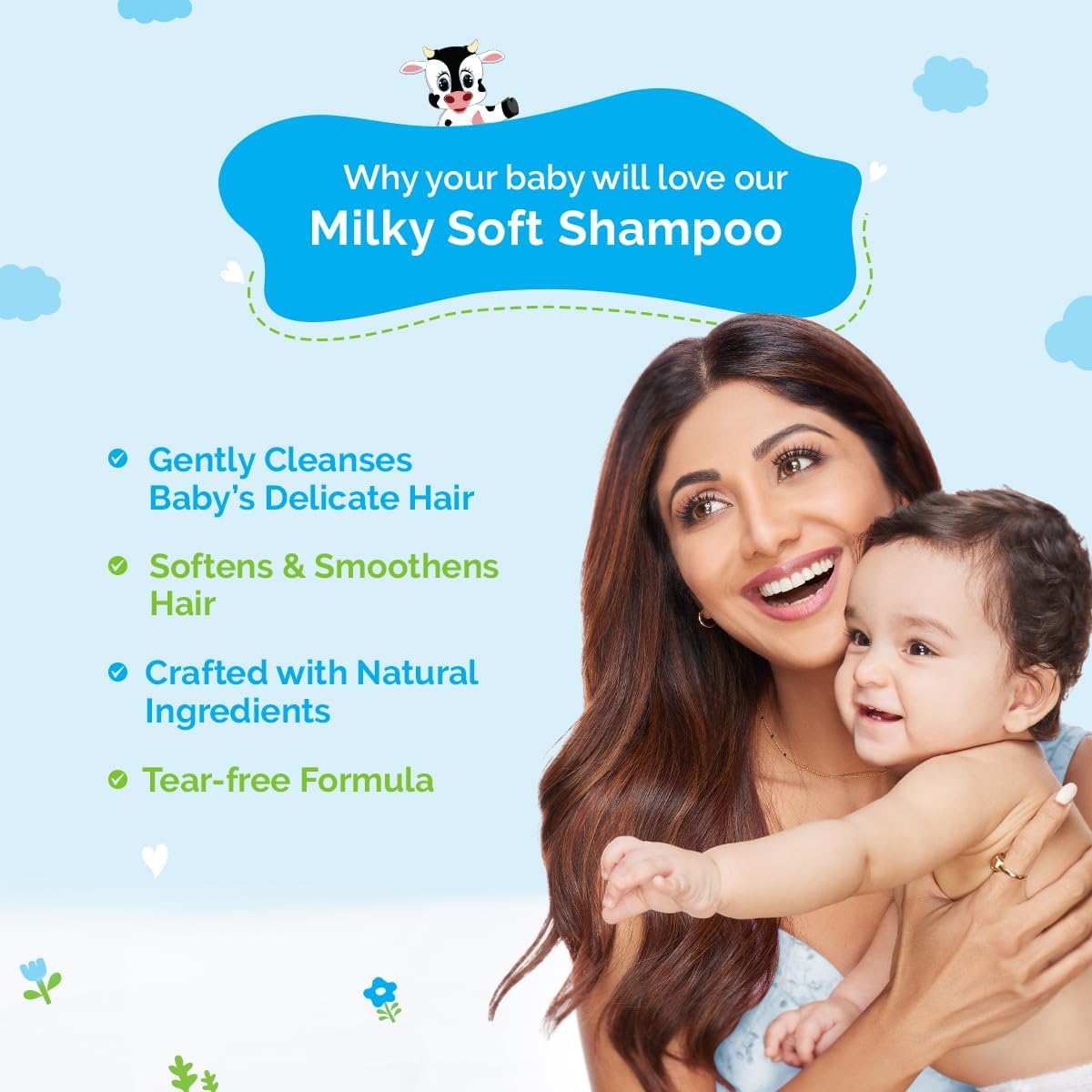 Mamaearth Milky Soft Shampoo - Oats, Milk & Calendula - 400ml - Image 3