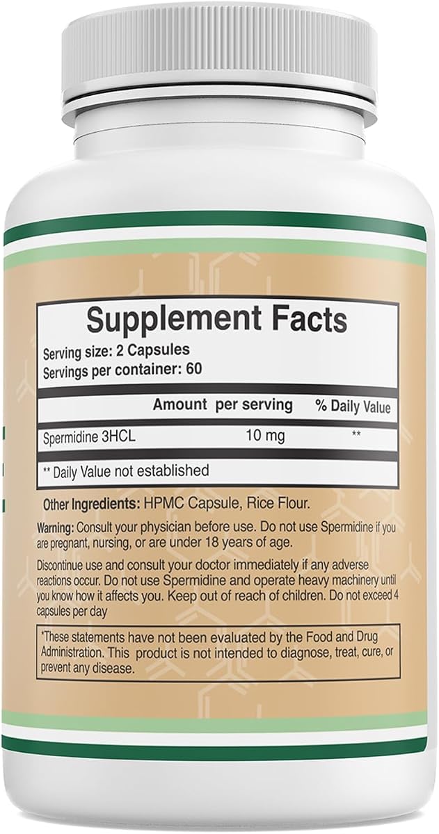 Doublewood Spermidine Supplement - 10mg, 120 Capsules - Image 4