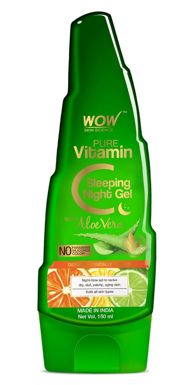 Wow Skin Science Vitamin C Sleeping Night Gel with Aloe Vera, 150ml