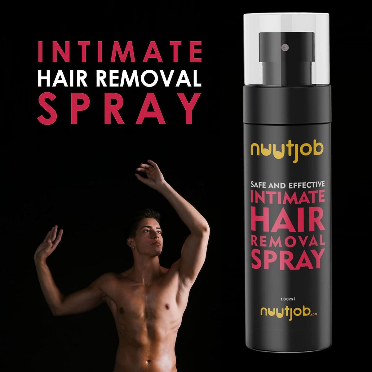 Nuutjob Intimate Hair Removal Spray - Body Care, 100ml - Image 4