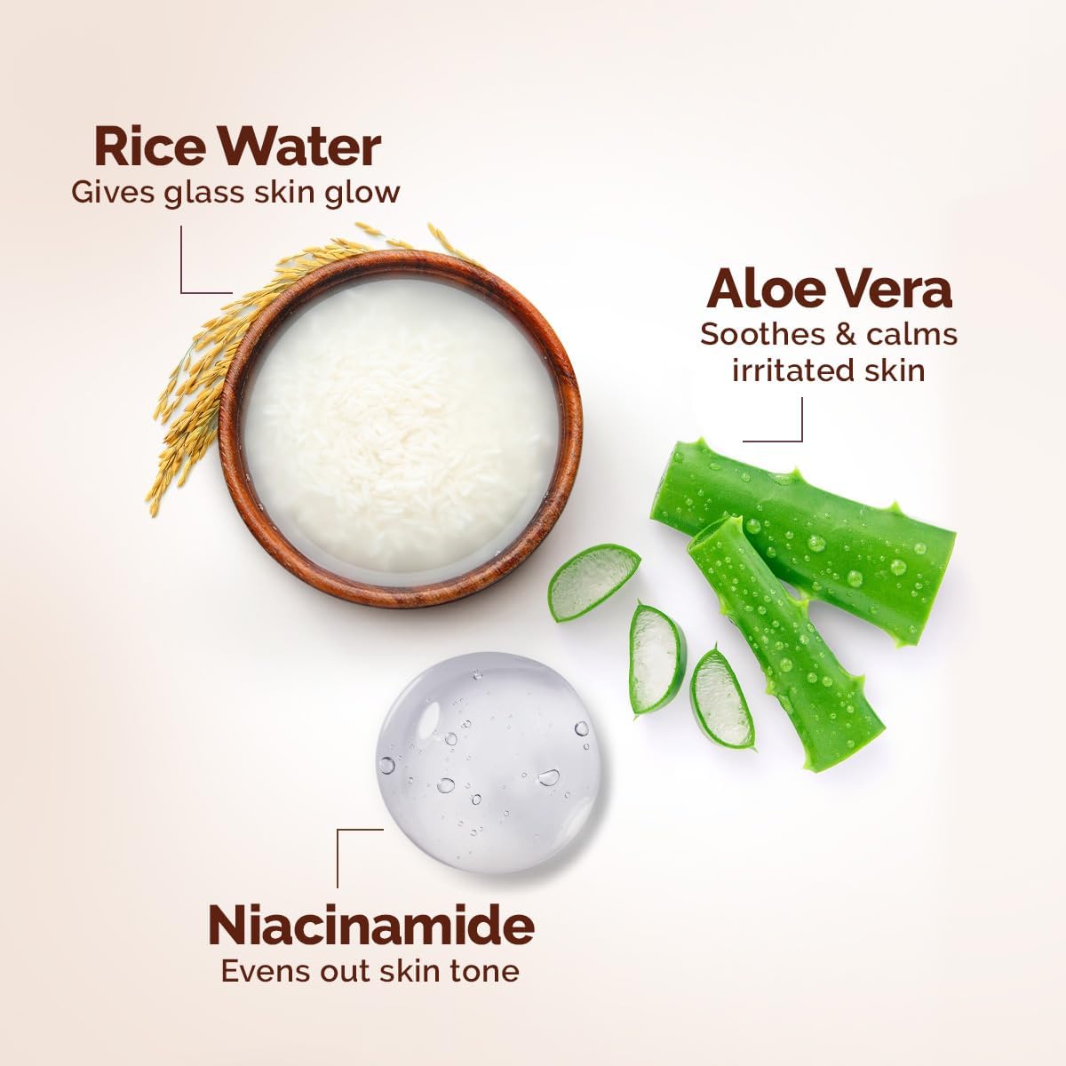 Mamaearth Rice Water Dewy Sunscreen - SPF 50, PA++++, Rice Water & Niacinamide - 50g - Image 3