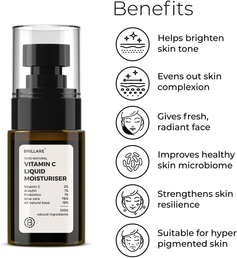 Brillaire Vitamin C Liquid Moisturiser - 100% Natural, 50ml - Image 4