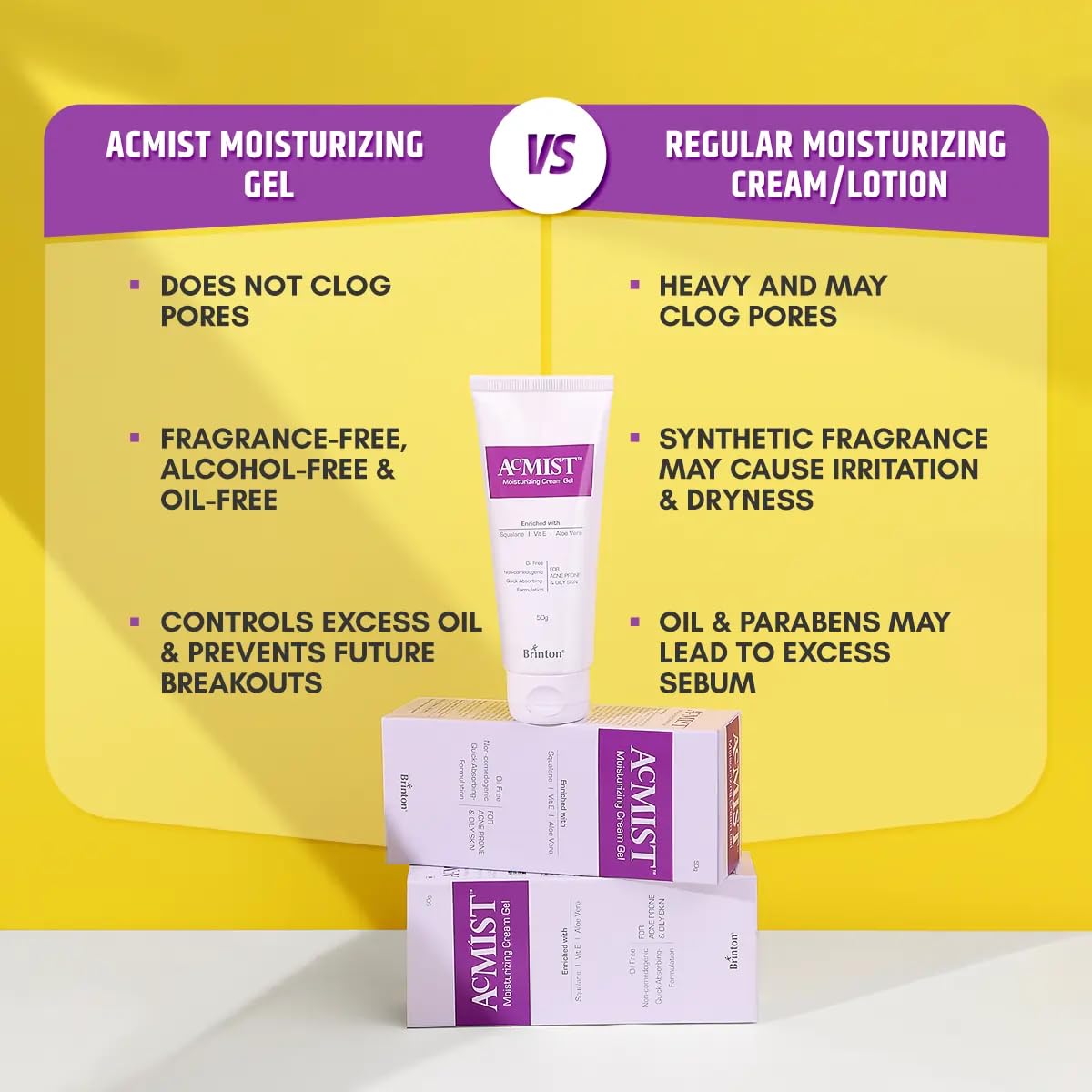 Brinton ACMIST Moisturising Gel - Face Moisturiser, 100g - Image 6