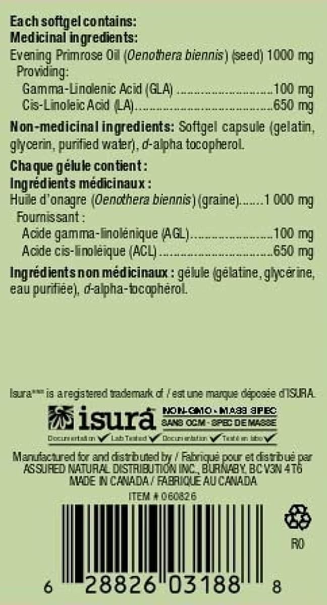 Ultimate Evening Primrose Oil 1000mg, 90 Softgels - Hormonal Balance - Image 2