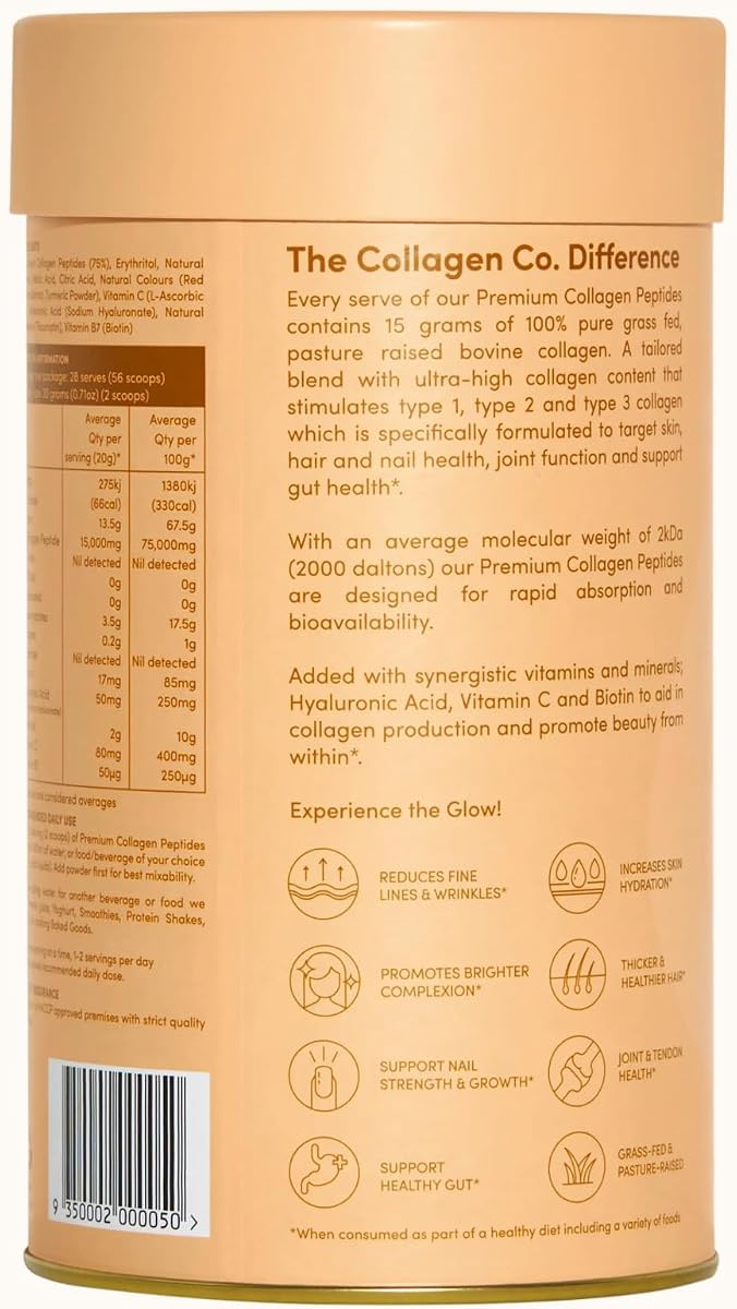 The Collagen Co Premium Collagen Peptides with Passionfruit Mango - 560g - Image 2