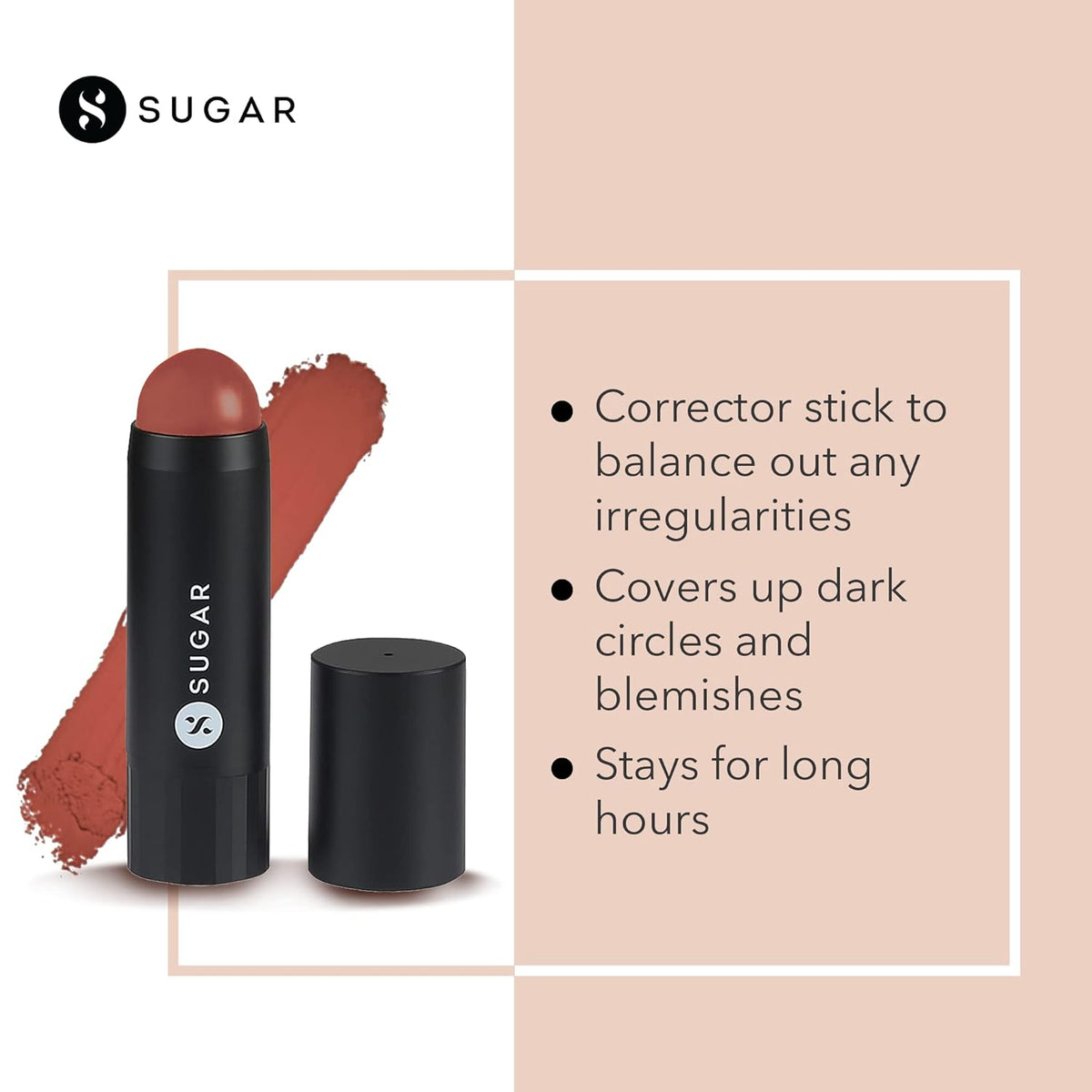 Sugar Cosmetics SUGAR Face Fwd Corrector Stick - 02 Onward Orange - Image 3