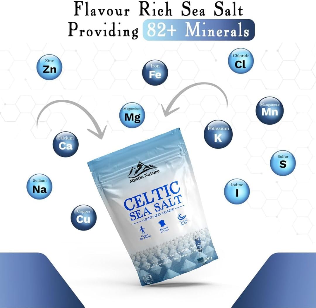 Mystic Nature Celtic Sea Salt - 100% Natural Unrefined, 500g - Image 3