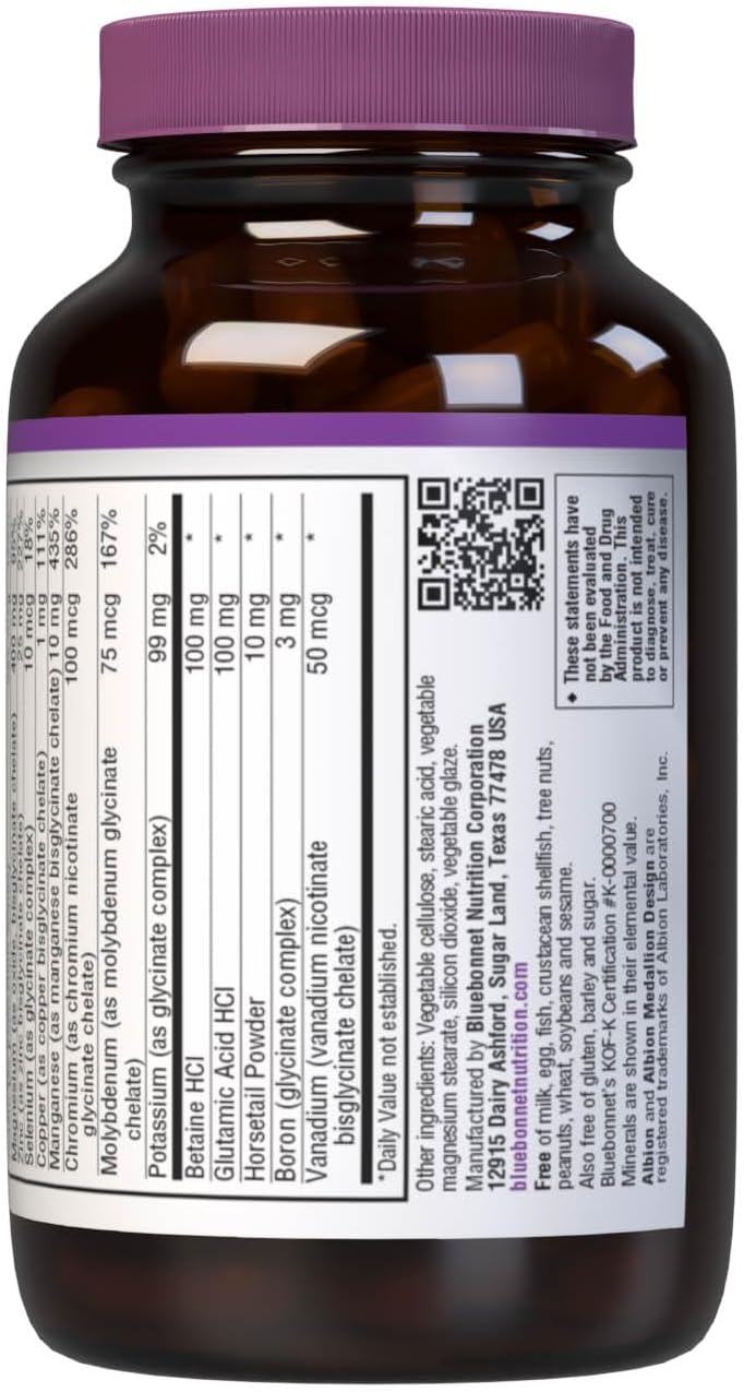 BlueBonnet High Potency Chelated Multiminerals with Iron Caplets - 60 Count - Image 3