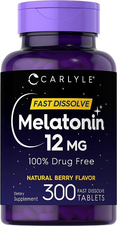 Carmesi Melatonin 12 mg Fast Dissolve Tablets, Natural Berry, 300 Count - Image 2