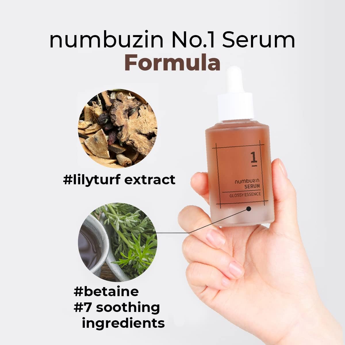 Numbuzin No.1 Glossy Essence Serum - Korean Face Serum with Antioxidants, Betaine & Centella Asiatica, 50ml - Image 6