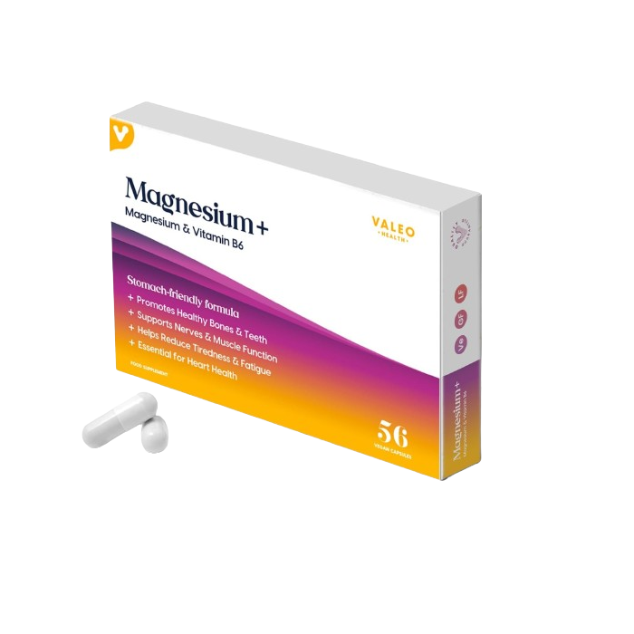 Valeo Magnesium+ with Vitamin B6 Capsules - 56 Count