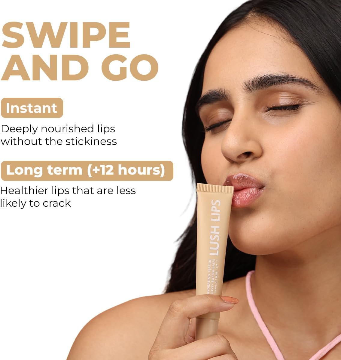 Conscious Chemist Peptide Lip Balm with SPF 15 - Vanilla Creme, 15g - Image 4