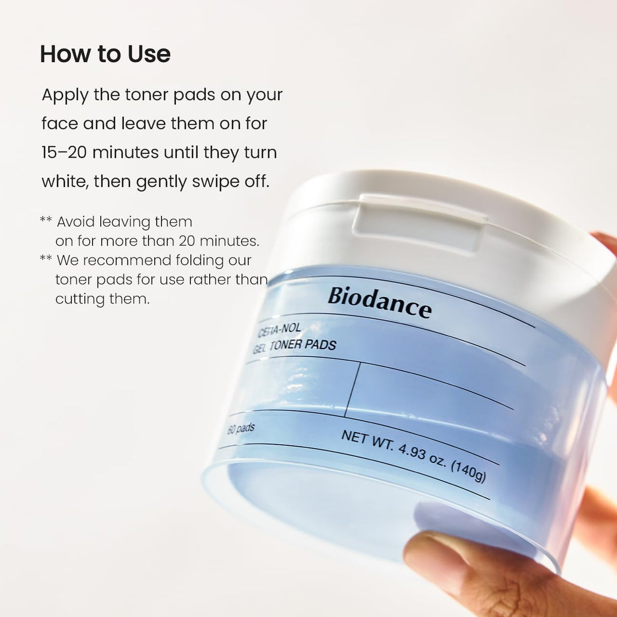 Biodance Cera-nol Gel Toner Pads - Face Serums & Treatments, 60 Pads - Image 6