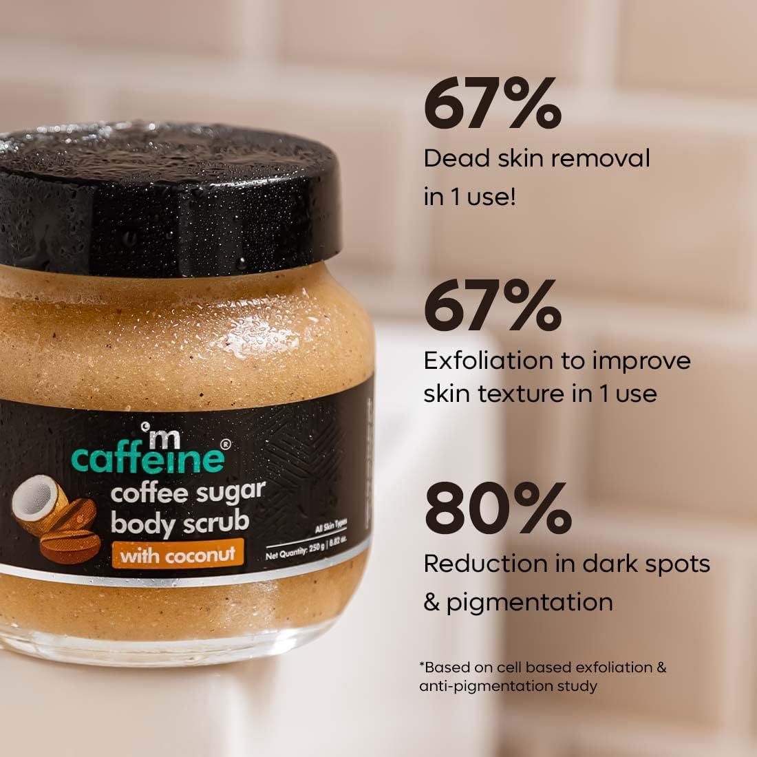 mCaffeine Coffee Sugar Body Scrub with Coconut - 200g - Image 2